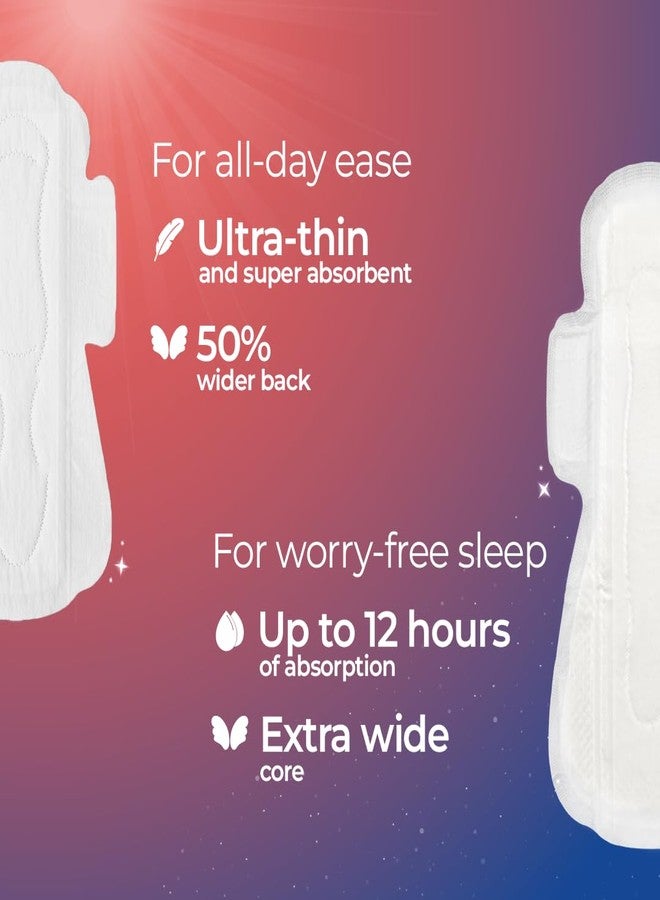 Nua Day & Night Sanitary Pads for Women | Pack of 12 (8 XL Day + 4 XXXL Night Pads) | Ultra-Thin, Super Absorbent | 12 Hr Protection | Soft, Rash-Free, Toxin-Free, Leak-Proof, XL & XXXL Pads - Image 5
